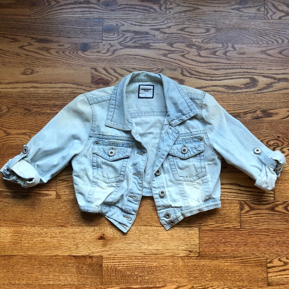 Denim crop jacket